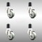 Service Caster 3 Inch 316SS Gray Polyurethane Swivel 1-3/4 Inch Expanding Stem Caster Set SCC SCC-SS316EX20S314-PPUB-134-4 - alternate 1